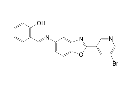 2-((E)-([2-(5-Bromo-3-pyridinyl)-1,3-benzoxazol-5-yl]imino)methyl)phenol
