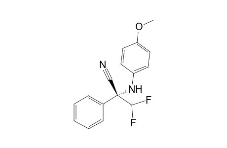 (R)-3,3-difluoro-2-((4-methoxyphenyl)amino)-2-phenylpropanenitrile