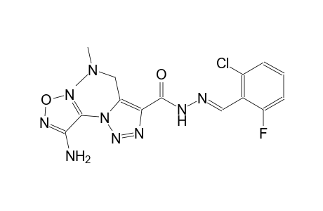 1-(4-amino-1,2,5-oxadiazol-3-yl)-N'-[(E)-(2-chloro-6-fluorophenyl)methylidene]-5-[(dimethylamino)methyl]-1H-1,2,3-triazole-4-carbohydrazide