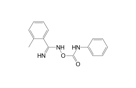 Benzenecarboximidamide, 2-methyl-N-[[(phenylamino)carbonyl]oxy]-