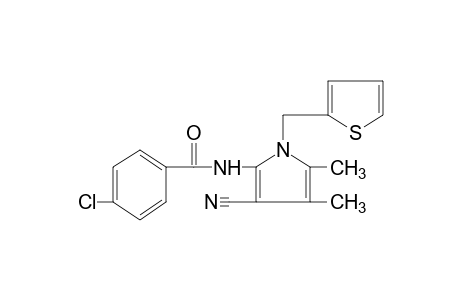 p-chloro-N-[3-cyano-4,5-dimethyl-1-(2-thenyl)pyrrol-2-yl]benzamide