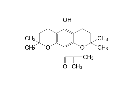 5-hydroxy-3,4,7,8-tetrahydro-2,2,8,8-tetramethyl-2H,6H-benzo[1,2-b:5,4-b']dipyran-10-yl isopropyl ketone