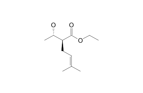 (S) Ethyl 1(S) -(hydroxyethyl)-5-methylhex-4-enoate