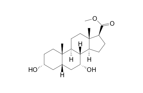 (3R,5S,7R,8R,9S,10S,13S,14S,17S)-3,7-dihydroxy-10,13-dimethyl-2,3,4,5,6,7,8,9,11,12,14,15,16,17-tetradecahydro-1H-cyclopenta[a]phenanthrene-17-carboxylic acid methyl ester