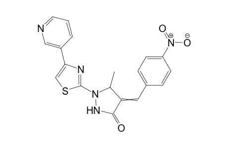 4-(4-Nitrobenzylidene)-5-methyl-1-(4-(pyridin-3-yl) thiazol-2-yl)pyrazolidin-3-one