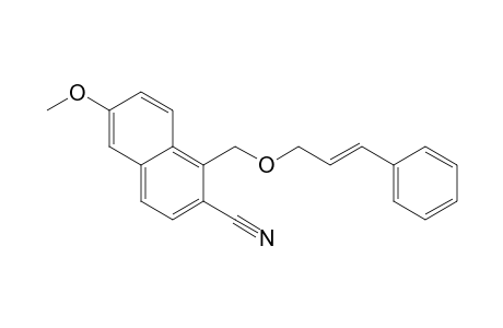 (E)-2-cyano-6-methoxy-1-(5-phenyl-2-oxapent-4-enyl)naphthalene