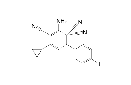 2-Amino-4-cyclopropyl-6-(4-iodophenyl)-2,4-cyclohexadiene-1,1,3-tricarbonitrile