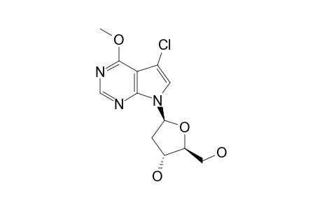 5-CHLORO-7-[2-DEOXY-BETA-D-ERYTHRO-PENTOFURANOSYL]-4-METHOXY-7H-PYRROLO-[2,3-D]-PYRIMIDINE