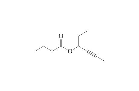 Butanoic acid, hex-4-yn-3-yl ester