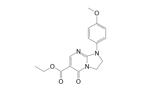 ETHYL-1-(4-METHOXYPHENYL)-5(1H)-OXO-2,3-DIHYDROIMIDAZO-[1,2-A]-PYRIMIDINE-6-CARBOXYLATE