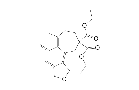 DIETHYL-(Z)-4-ETHENYL-5-METHYL-3-(4'-METHYLENEDIHYDROFURAN-3'-YLIDENE)-CYCLOHEPT-4-ENEDICARBOXYLATE