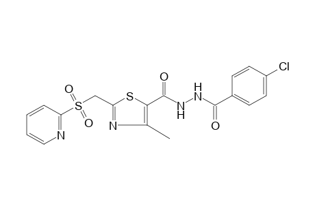 1-(p-chlorobenzoyl)-2-{{4-methyl-2-{[(2-pyridyl)sulfonyl]methyl}-5-thiazolyl}carbonyl}hydrazine