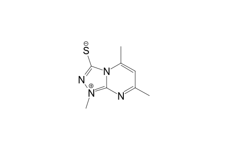 1,5,7-Trimethyl-1H-1,2,4-triazolo(4,3-A)pyrimidinium-3-thiolate