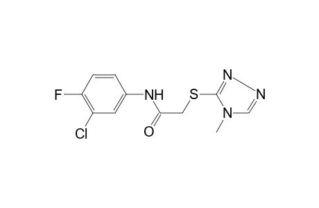 N-(3-Chloro-4-fluorophenyl)-2-[(4-methyl-4H-1,2,4-triazol-3-yl)sulfanyl]acetamide