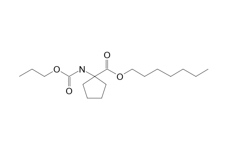 1-Aminocyclopentanecarboxylic acid, N-propyloxycarbonyl-, heptyl ester