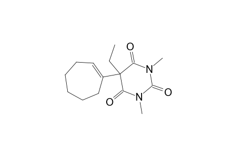 2,4,6(1H,3H,5H)-Pyrimidinetrione, 5-(1-cyclohepten-1-yl)-5-ethyl-1,3-dimethyl-