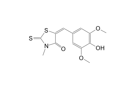 (5E)-5-(4-hydroxy-3,5-dimethoxybenzylidene)-3-methyl-2-thioxo-1,3-thiazolidin-4-one