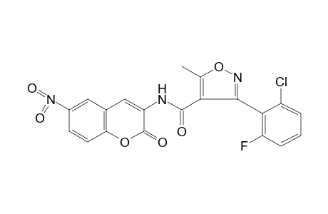 3-{[3-(2-Chloro-6-fluorophenyl)-5-methyl-4-isoxazolyl]carboxamido}-6-nitrocoumarin