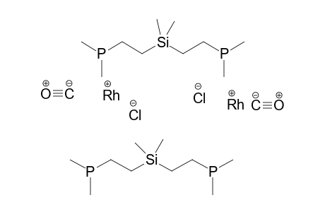 Bis[2-[2-dimethylphosphanylethyl(dimethyl)silyl]ethyl-dimethyl-phosphane]dirhodium(I) dichloride dicarbonyl