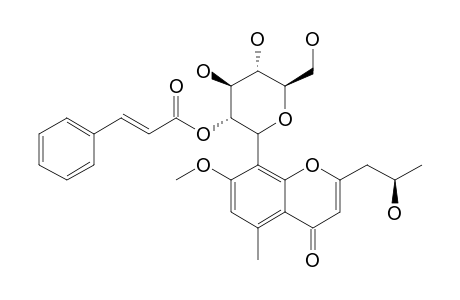 8-(C-BETA-D-[2-O-(E)-CINNAMOYL]-GLUCOPYRANOSYL)-2-[(R)-2-HYDROXYPROPYL]-7-METHOXY-5-METHYLCHROMONE