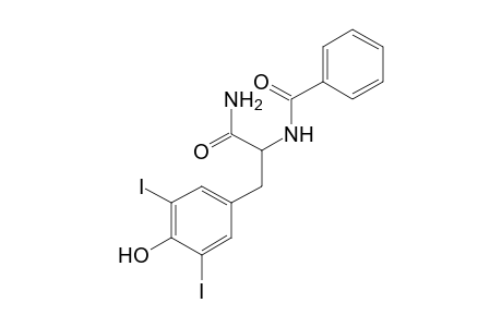 DL-alpha-benzamido-3,5-diiodo-4-hydroxyhydrocinnamamide