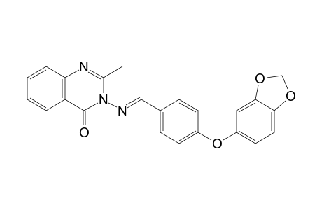 3-({(E)-[4-(1,3-benzodioxol-5-yloxy)phenyl]methylidene}amino)-2-methylquinazolin-4(3H)-one