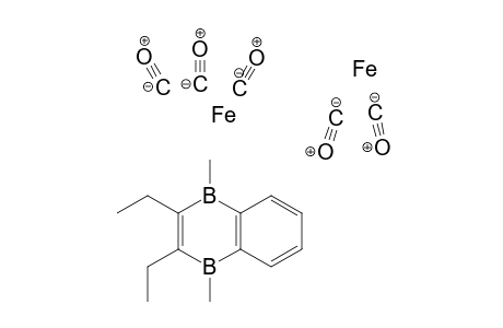 syn-{Pentacarbonyl[Mu-(1,2,3,4-eta:4a,5,6,7,8,8a-eta)-2,3-diethyl-1,4-dihydro-1,4-dimethyl-1,4-diboranaphthalin]diiron(Fe-Fe)}