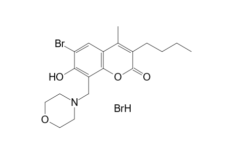 6-bromo-3-butyl-7-hydroxy-4-methyl-8-(morpholinomethyl)coumarin, hydrobromide