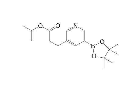 isopropyl 3-[5-(4,4,5,5-tetramethyl-1,3,2-dioxaborolan-2-yl)-3-pyridyl]propanoate