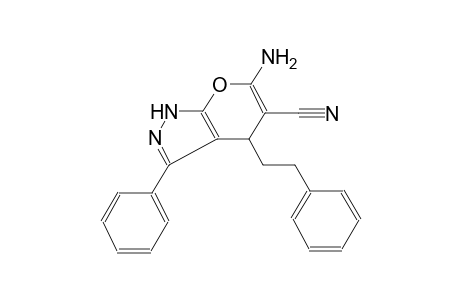 pyrano[2,3-c]pyrazole-5-carbonitrile, 6-amino-1,4-dihydro-3-phenyl-4-(2-phenylethyl)-