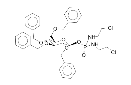 O-(2,3,4,6-Tetra-O-benzyl-b-d-glucopyranosyl)-N,N'-bis-(2-chloroethyl)-phosphordiamidate