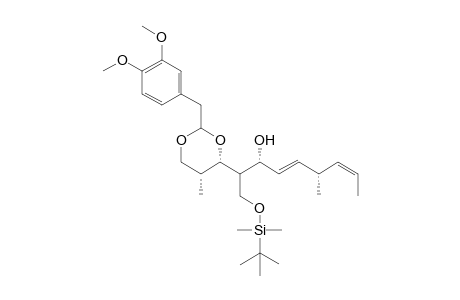 (2Z,4S,5E,7S,8S,9S,10R)-8-(tert-Butyldimethylsilyloxymethyl)-9,11-[(S)-3,4-dimethoxybenzylidenedioxy)-4,6,10-trimethyl-2,5-undecadien-7-ol