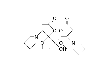 5,5'-(1-Hydroxyethane-1,1-diyl)-bis(5-methoxy-4-<pyrrolidin-1-yl>-furan-2<5H>-one)