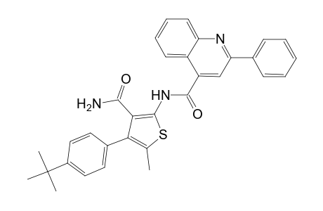 N-[3-(aminocarbonyl)-4-(4-tert-butylphenyl)-5-methyl-2-thienyl]-2-phenyl-4-quinolinecarboxamide