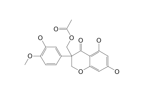 acetic acid [5,7-dihydroxy-3-(3-hydroxy-4-methoxy-phenyl)-4-keto-chroman-3-yl]methyl ester