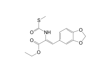 2-Propenoic acid, 3-(1,3-benzodioxol-5-yl)-2-[[(methylthio)carbonyl]amino]-, ethyl ester, (Z)-