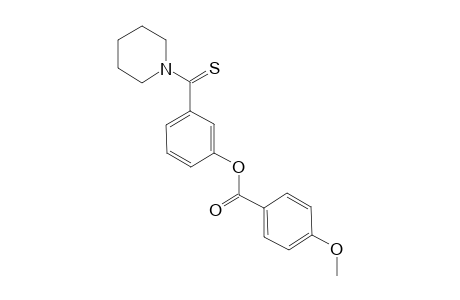 benzoic acid, 4-methoxy-, 3-(1-piperidinylcarbonothioyl)phenyl ester