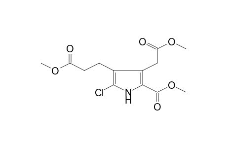 5-Chloro-4-(2-methoxycarbonyl-ethyl)-3-methoxycarbonylmethyl-1H-pyrrole-2-carboxylic acid, methyl ester