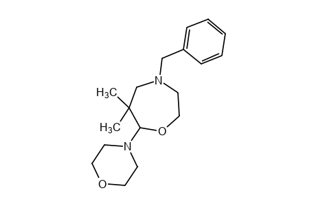 4-benzyl-6,6-dimethylhexahydro-7-morpholino-1,4-oxazepine