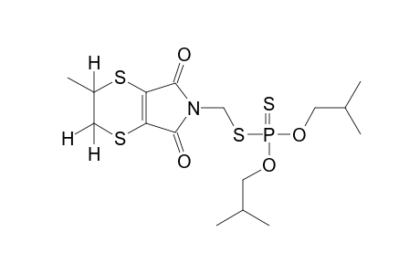 5,6-dihydro-N-(mercaptomethyl)-5-methyl-p-dithiin-2,3-dicarboximide, S-ester with O,O-diisobutyl phosphorodithioate