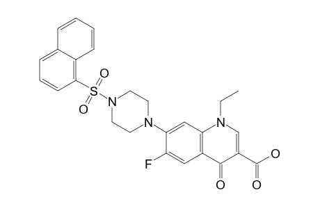 1-Ethyl-6-fluoro-7-(4-(naphthalen-1-ylsulfonyl)piperazin-1-yl)-4-oxo-1,4-dihydroquinoline-3-carboxylic acid