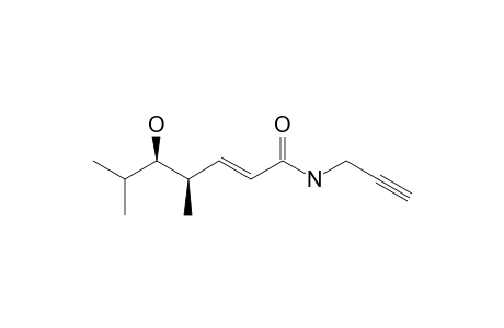 (E,4R,5R)-4,6-dimethyl-5-oxidanyl-N-prop-2-ynyl-hept-2-enamide