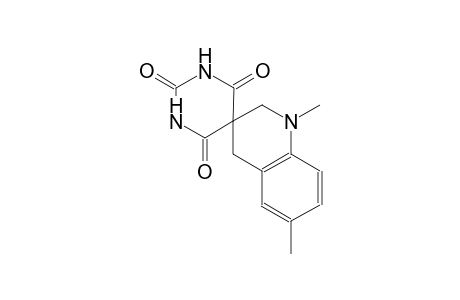 1',6'-dimethyl-2',4'-dihydro-1H,1'H-spiro[pyrimidine-5,3'-quinoline]-2,4,6(3H)-trione