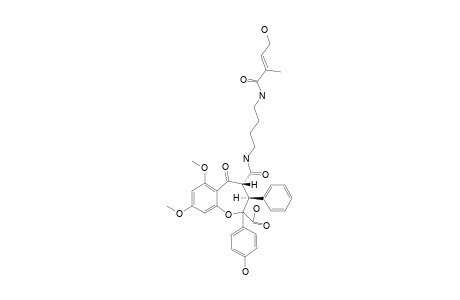 (3S,4R)-4-[4-[[(E)-4-hydroxy-2-methyl-but-2-enoyl]amino]butylcarbamoyl]-2-(4-hydroxyphenyl)-5-keto-6,8-dimethoxy-3-phenyl-3,4-dihydro-1-benzoxepine-2-carboxylic acid