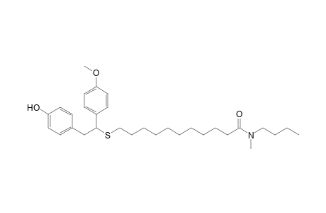 N-butyl-11-[[2-(4-hydroxyphenyl)-1-(4-methoxyphenyl)ethyl]thio]-N-methylundecanamide