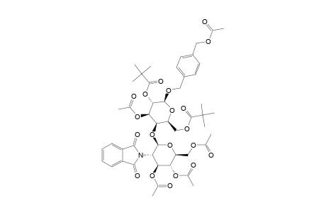 #25;[4-O-ACETOXYMETHYL]-BENZYL-4-O-[3,4,6-TRI-O-ACETYL-2-DEOXY-2-PHTHALIMIDO-BETA-D-GLUCOPYRANOSYL]-3-O-ACETYL-DI-2,6-O-PIVALOYL-BETA-D-GALACTOPYRANOSIDE