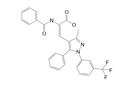 (E)-2-benzamido-3-[3-methyl-5-phenyl-1-[3-(trifluoromethyl)phenyl]-4-pyrazolyl]-2-propenoic acid