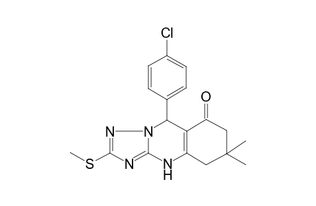 9-(4-Chlorophenyl)-6,6-dimethyl-2-(methylsulfanyl)-5,6,7,9-tetrahydro[1,2,4]triazolo[5,1-b]quinazolin-8(4H)-one