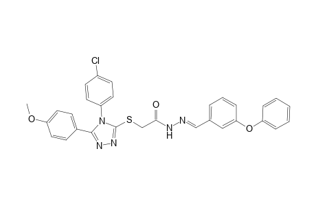 2-{[4-(4-chlorophenyl)-5-(4-methoxyphenyl)-4H-1,2,4-triazol-3-yl]sulfanyl}-N'-[(E)-(3-phenoxyphenyl)methylidene]acetohydrazide