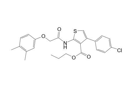 Propyl 4-(4-chlorophenyl)-2-{[(3,4-dimethylphenoxy)acetyl]amino}-3-thiophenecarboxylate